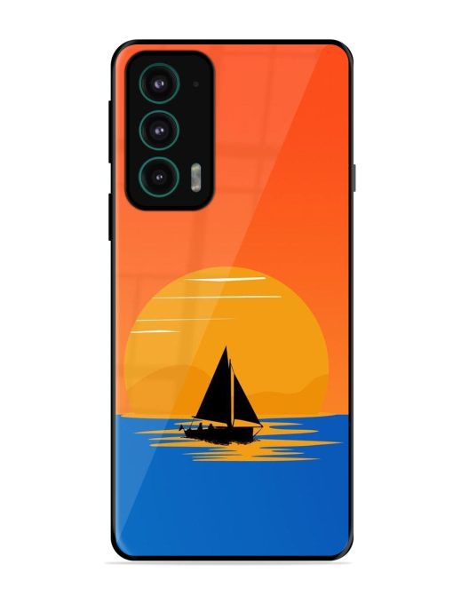 Sunset Sail Glossy Soft Edge Case for Motorola Moto Edge 20