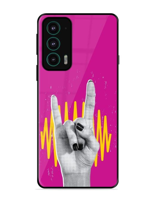 Rock Hand Glossy Soft Edge Case for Motorola Moto Edge 20