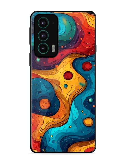 Cosmic Swirl Glossy Soft Edge Case for Motorola Moto Edge 20 Chachhi