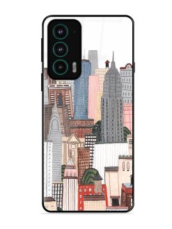 Cityscape Dreams Glossy Soft Edge Case for Motorola Moto Edge 20