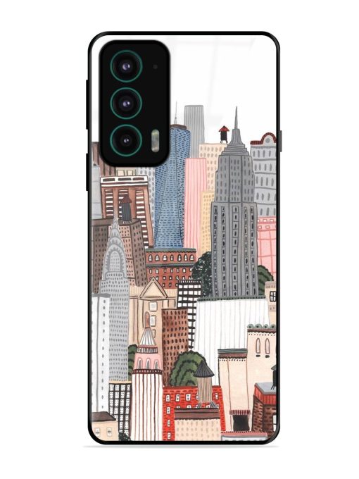 Cityscape Dreams Glossy Soft Edge Case for Motorola Moto Edge 20 Chachhi