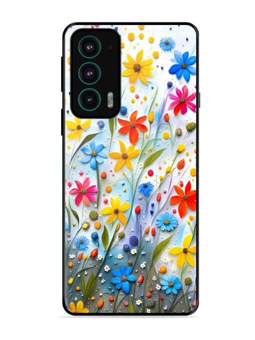 Vibrant Floral Glossy Soft Edge Case for Motorola Moto Edge 20