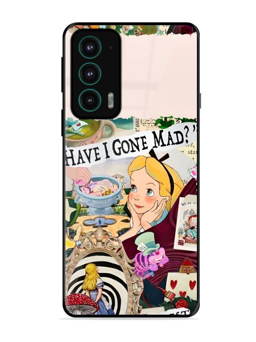 Mad Hatter'S Collage Glossy Soft Edge Case for Motorola Moto Edge 20 Chachhi