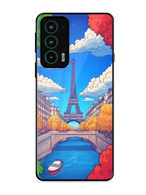 Parisian Panorama Glossy Soft Edge Case for Motorola Moto Edge 20