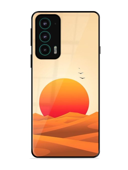 Desert Sunset Glossy Soft Edge Case for Motorola Moto Edge 20 Chachhi