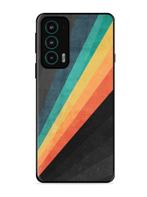 Retro Spectrum Glossy Soft Edge Case for Motorola Moto Edge 20 Chachhi