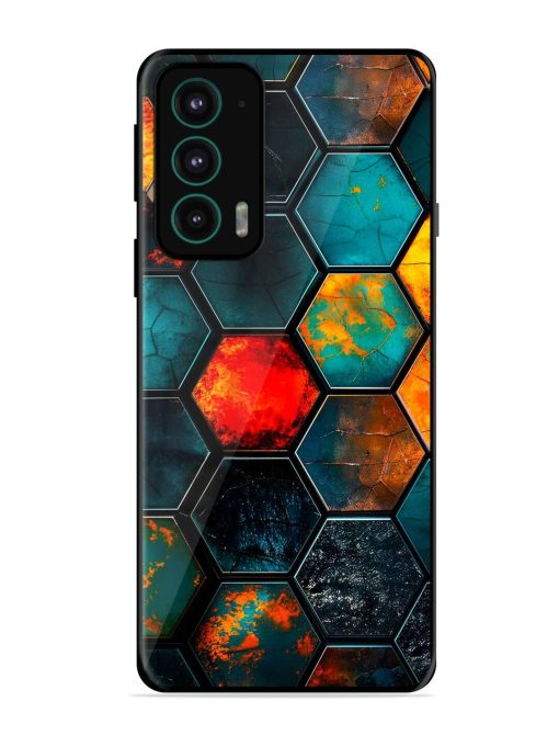 Hexagon Hive Glossy Soft Edge Case for Motorola Moto Edge 20 Chachhi