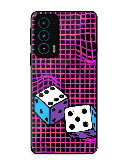 Glitched Dice Glossy Soft Edge Case for Motorola Moto Edge 20 Chachhi