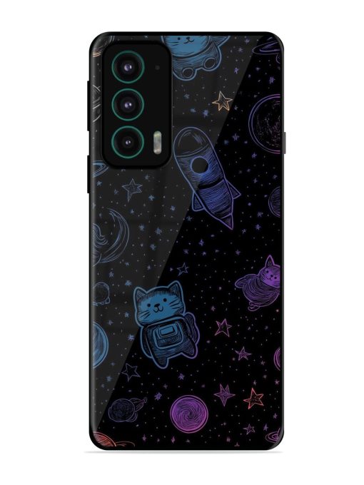Cosmic Cat Chaos Glossy Soft Edge Case for Motorola Moto Edge 20