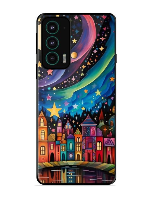 Starlit Village Glossy Soft Edge Case for Motorola Moto Edge 20 Chachhi