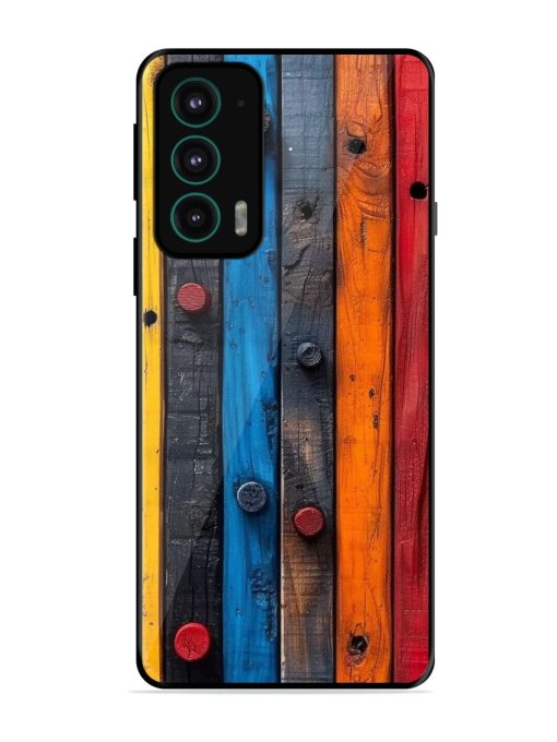 Rainbow Plank Glossy Soft Edge Case for Motorola Moto Edge 20