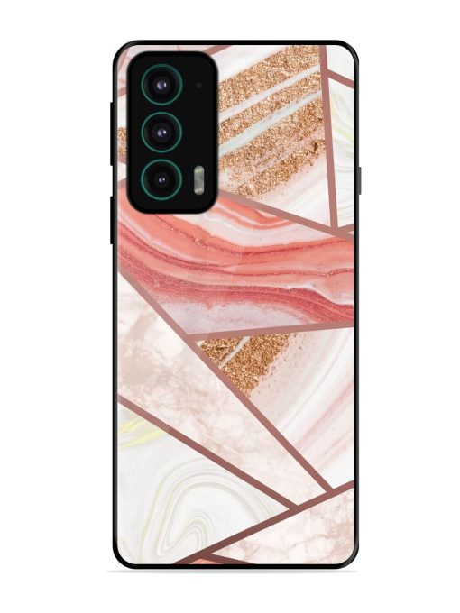 Rosy Mosaic Glossy Soft Edge Case for Motorola Moto Edge 20