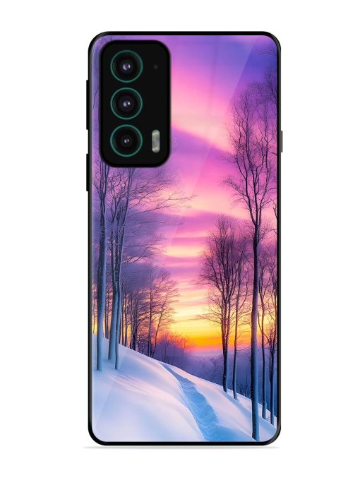 Winter'S Purple Haze Glossy Soft Edge Case for Motorola Moto Edge 20 Chachhi