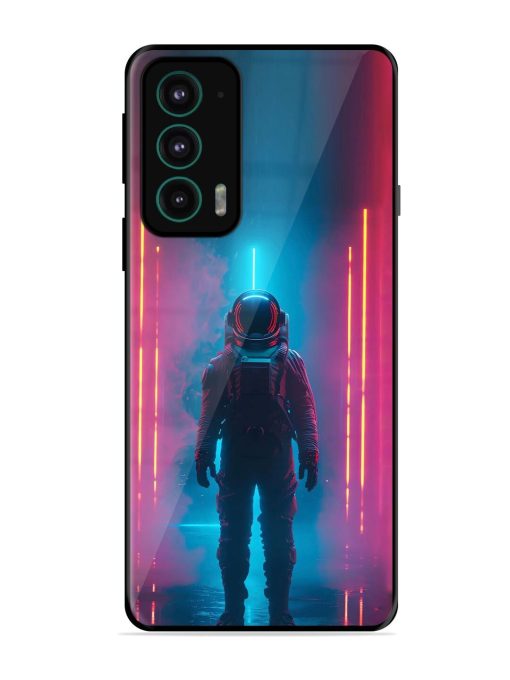 Neon Astronaut Glossy Soft Edge Case for Motorola Moto Edge 20 Chachhi