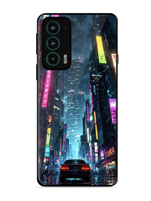 Neon Nightscape Glossy Soft Edge Case for Motorola Moto Edge 20 Chachhi