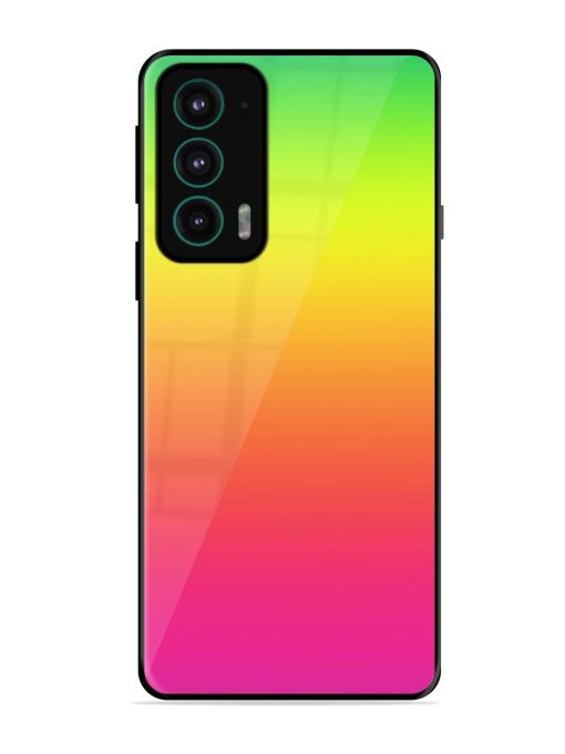 Rainbow Gradient Glossy Soft Edge Case for Motorola Moto Edge 20 Chachhi