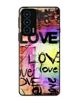 Love Graffiti Glossy Soft Edge Case for Motorola Moto Edge 20