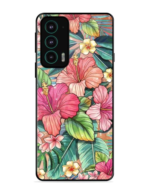 Tropical Tapestry Glossy Soft Edge Case for Motorola Moto Edge 20
