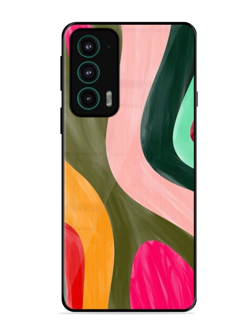 Wavy Wonderland Glossy Soft Edge Case for Motorola Moto Edge 20 Chachhi