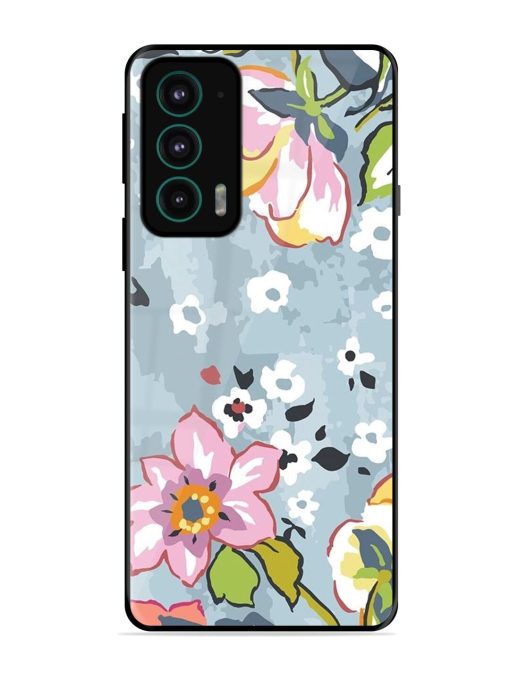 Floral Fantasy Glossy Soft Edge Case for Motorola Moto Edge 20 Chachhi