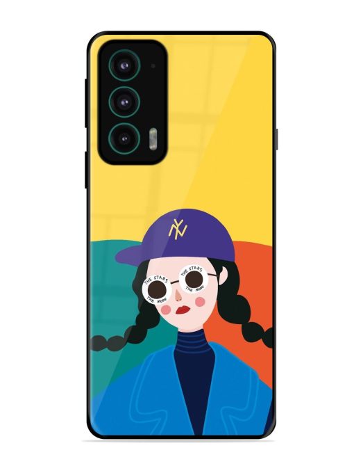 Starry-Eyed Girl Glossy Soft Edge Case for Motorola Moto Edge 20