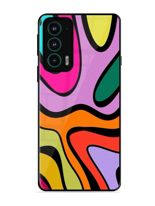 Groovy Swirls Glossy Soft Edge Case for Motorola Moto Edge 20 Chachhi