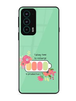 Recharge And Bloom Glossy Soft Edge Case for Motorola Moto Edge 20