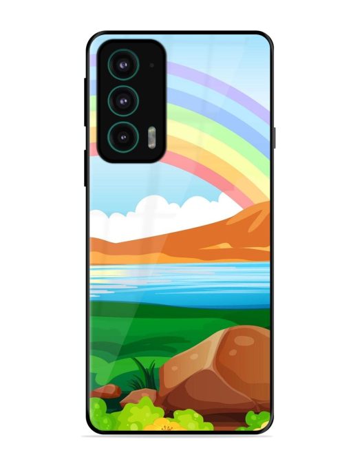 Rainbow Over The Lake Glossy Soft Edge Case for Motorola Moto Edge 20 Chachhi