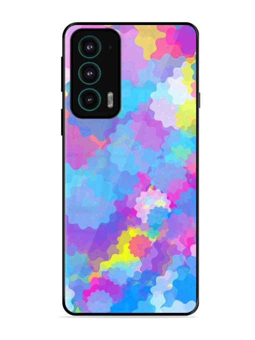 Psychedelic Cloud Burst Glossy Soft Edge Case for Motorola Moto Edge 20 Chachhi