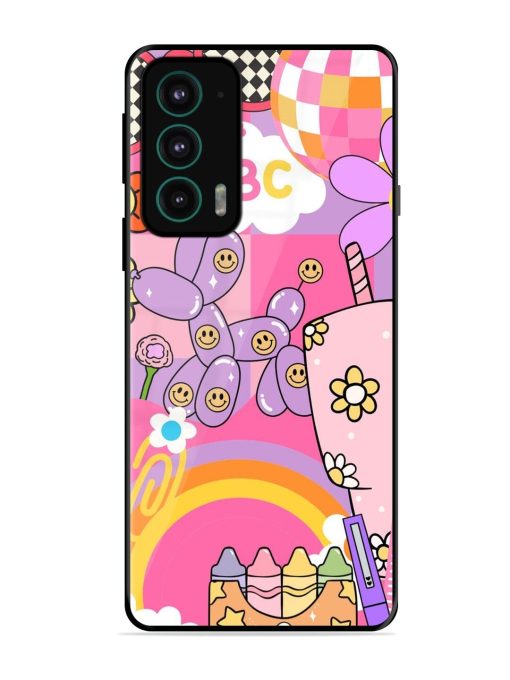 Whimsical Y2K Chaos Glossy Soft Edge Case for Motorola Moto Edge 20