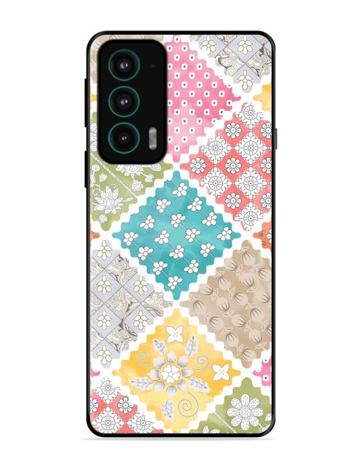 Patchwork Dreamscape Glossy Soft Edge Case for Motorola Moto Edge 20