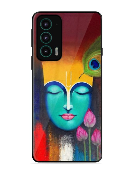 Divine Tranquility: The Face Of Krishna Glossy Soft Edge Case for Motorola Moto Edge 20 Chachhi