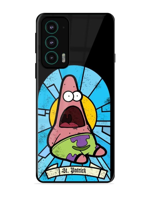 St. Patrick'S Day Stained Glass Patrick Star Glossy Soft Edge Case for Motorola Moto Edge 20