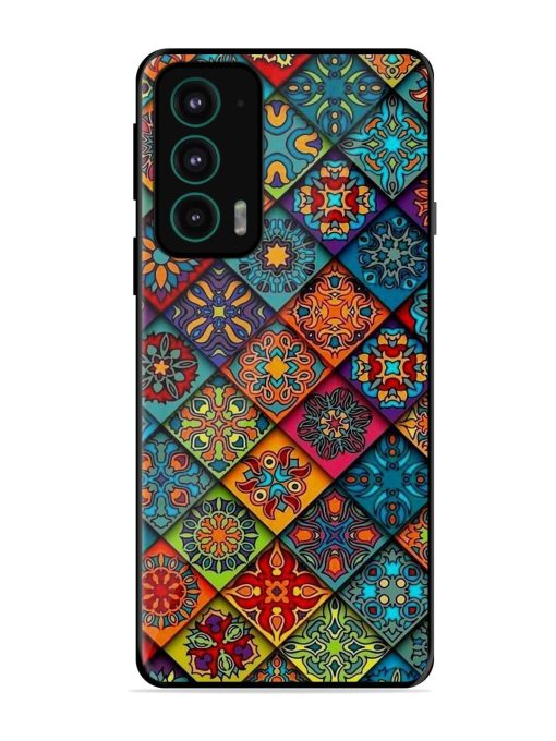 Patchwork Mandala Mosaic Glossy Soft Edge Case for Motorola Moto Edge 20 Chachhi