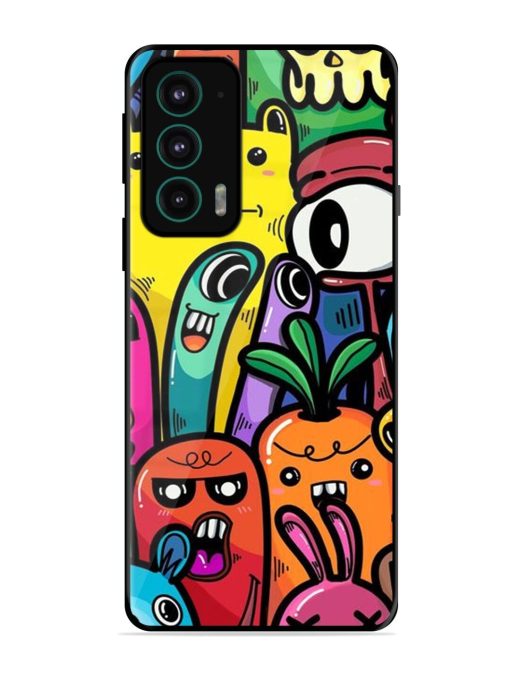 Whimsical Doodle Chaos Glossy Soft Edge Case for Motorola Moto Edge 20 Chachhi