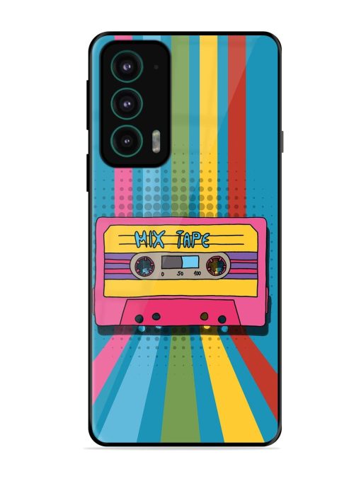 Retro Cassette Tapes Glossy Soft Edge Case for Motorola Moto Edge 20