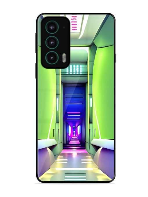 Neon Corridor Glossy Soft Edge Case for Motorola Moto Edge 20 Chachhi