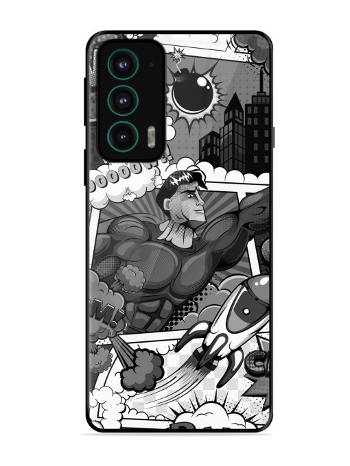 Comic Book Chaos Glossy Soft Edge Case for Motorola Moto Edge 20