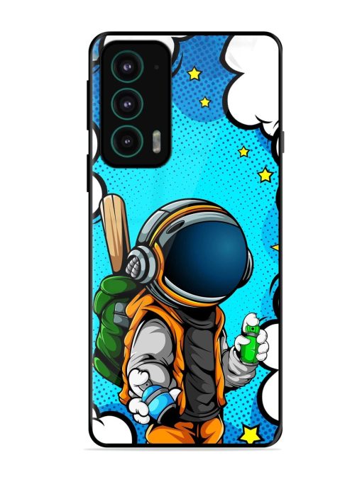 Space Graffiti Artist Glossy Soft Edge Case for Motorola Moto Edge 20