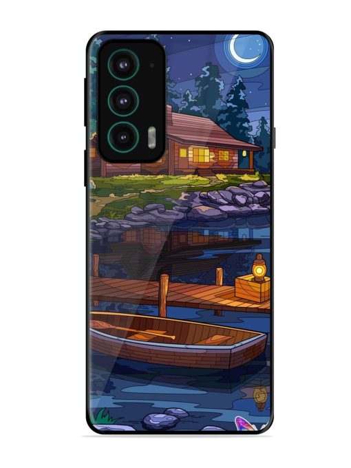 Moonlit Serenity Glossy Soft Edge Case for Motorola Moto Edge 20 Chachhi