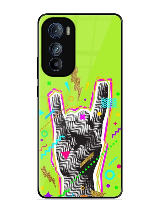 Neon Rock Glossy Soft Edge Case for Motorola Moto Edge 30 Chachhi