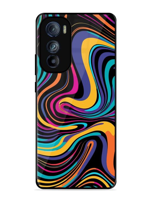 Psychedelic Swirl Glossy Soft Edge Case for Motorola Moto Edge 30 Chachhi