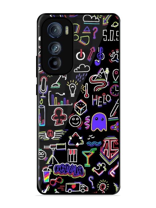 Neon Doodle Glossy Soft Edge Case for Motorola Moto Edge 30 Chachhi