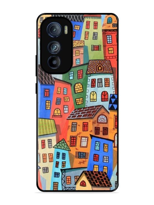 Rainbow House Glossy Soft Edge Case for Motorola Moto Edge 30 Chachhi