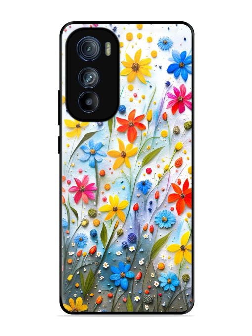 Vibrant Floral Glossy Soft Edge Case for Motorola Moto Edge 30 Chachhi