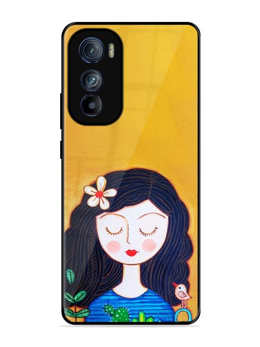 Girl Illustration Glossy Soft Edge Case for Motorola Moto Edge 30 Chachhi