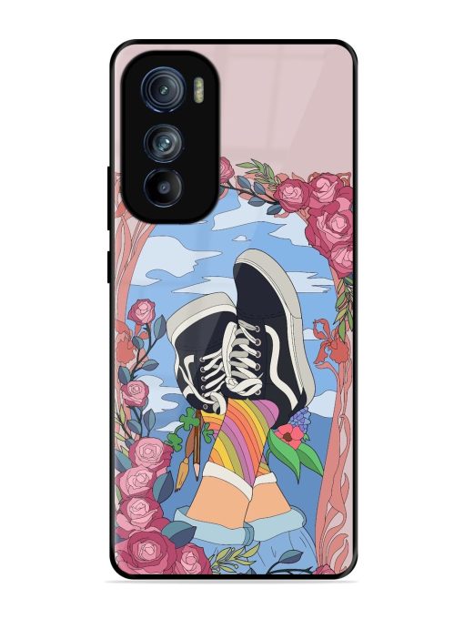 Floral Fantasy Glossy Soft Edge Case for Motorola Moto Edge 30