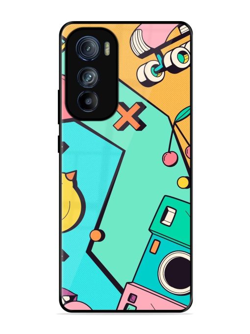 Retro Remix Glossy Soft Edge Case for Motorola Moto Edge 30