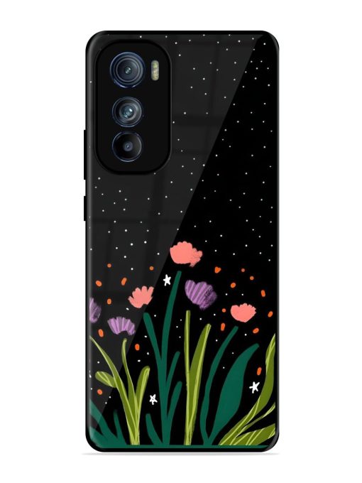 Midnight Bloom Glossy Soft Edge Case for Motorola Moto Edge 30 Chachhi