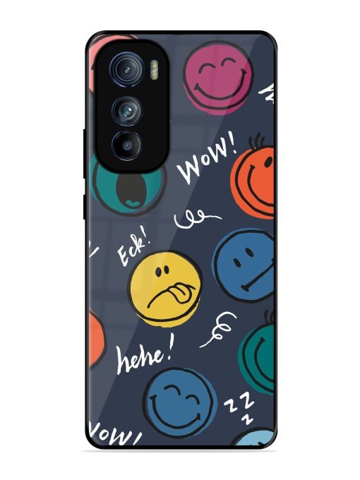 Emoticon Parade Glossy Soft Edge Case for Motorola Moto Edge 30 Chachhi